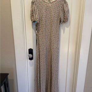 Floral Print Puff Sleeve Dress